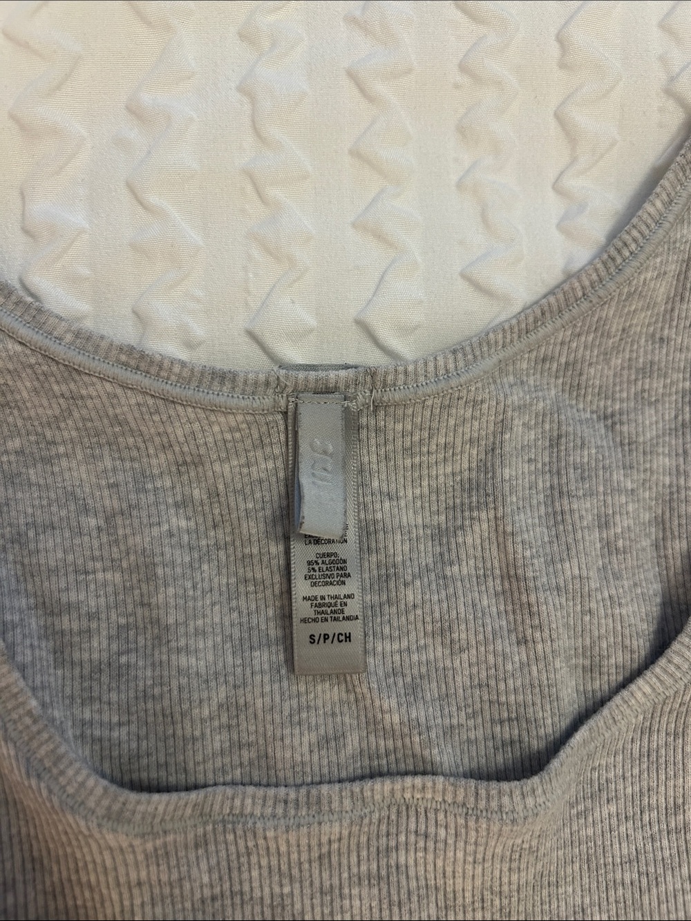 Skims cotton ribbed Ribbed Tank Top - Light Gray - Picture 2 of 4